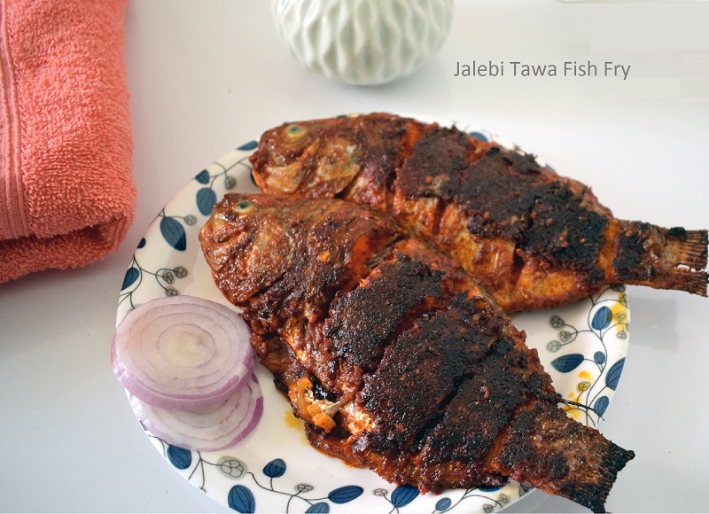 Tilapia Tawa Fish Fry Recipe /Jalebi Tawa Fish Fry — Crunchy Kitchen