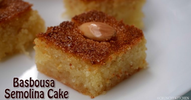 Basbousa Recipe / Middle Eastern semolina cake