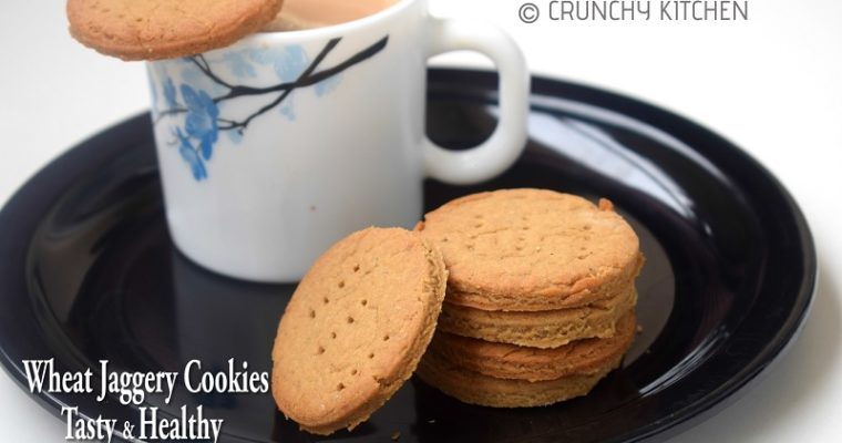 Wheat Jaggery Cookies/ Eggless  Wheat Jaggery Cookies