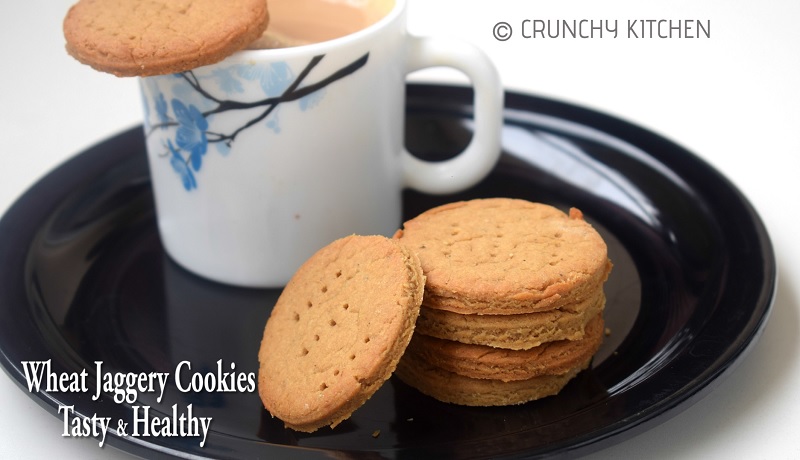 Wheat Jaggery Cookies 