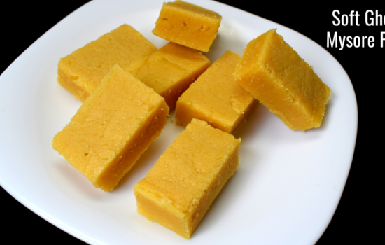 Homemade Mysore Pak | Soft Ghee Mysore Pak