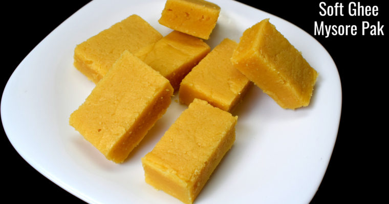 Homemade Mysore Pak | Soft Ghee Mysore Pak